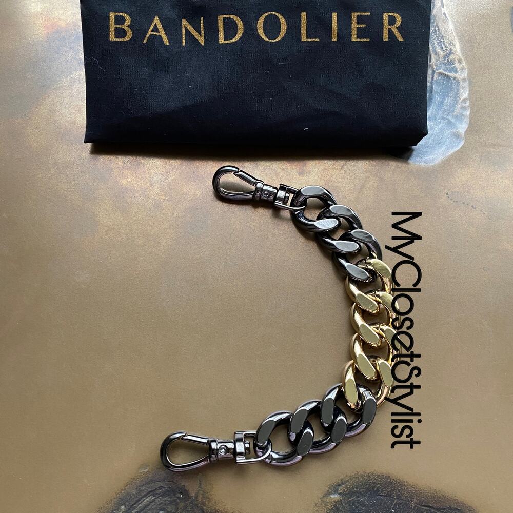 NEW Bandolier Wristlet iPhone Ombre Chain Strap! Pewter Black Gold RARE S0LD 0UT - Picture 7 of 8